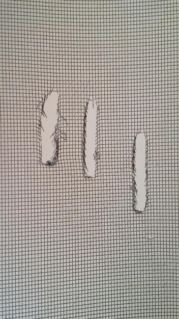 Výšivka na plátne, detail stehu